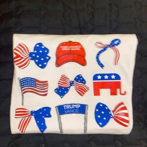 Gildan White Tee with Patriotic Graphics